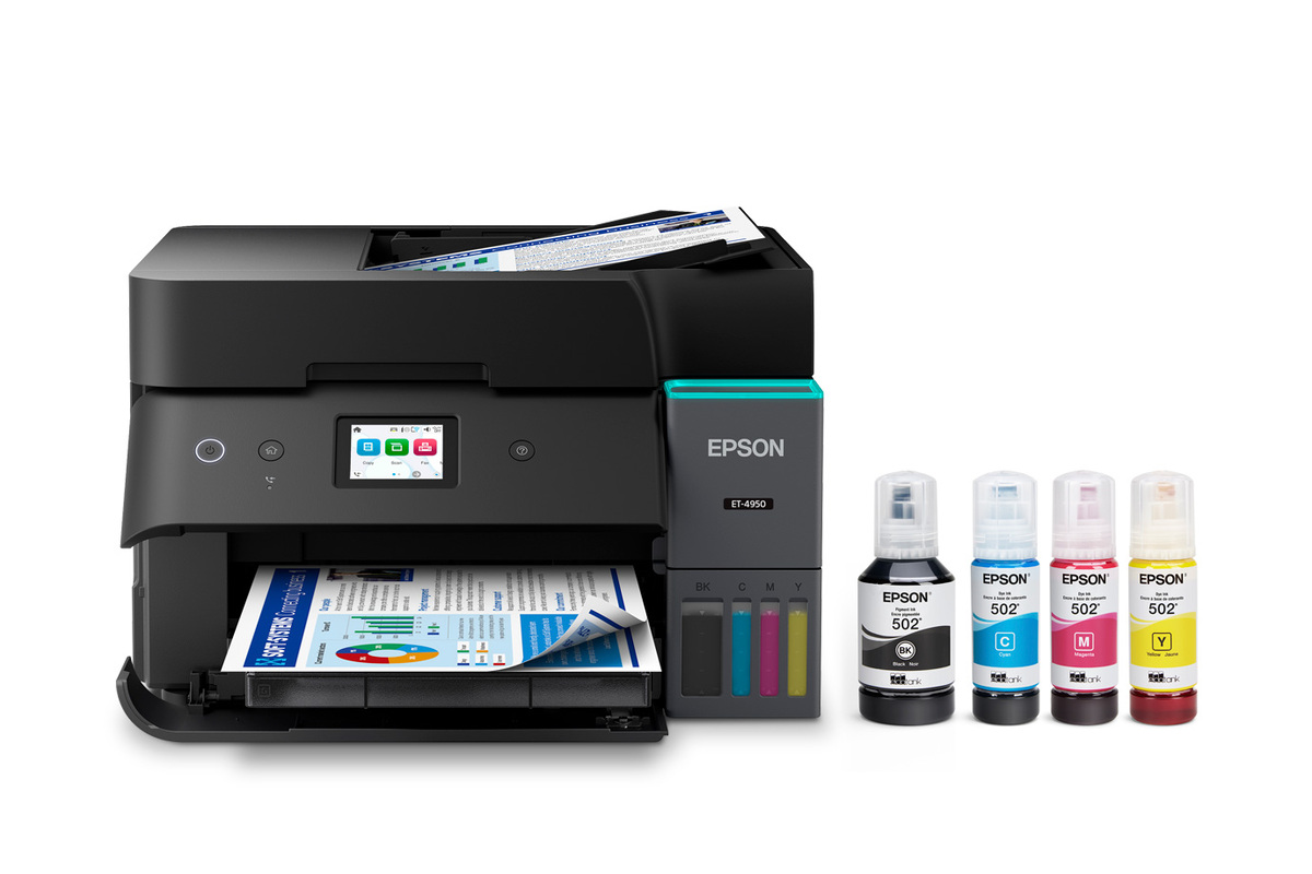 Epson EcoTank ET-4950 Print, Copy, Scan, Fax, WiFi, Supertank Black — Epson Tank