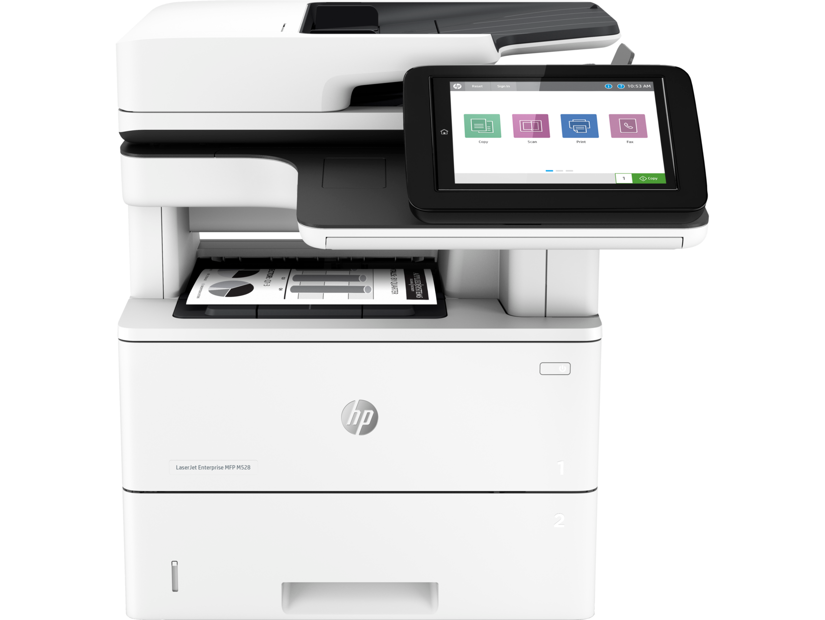 HP LaserJet Enterprise MFP M528dn Print, Copy, Scan, Ethernet, Refurbished Mono Laser — HP Enterprise